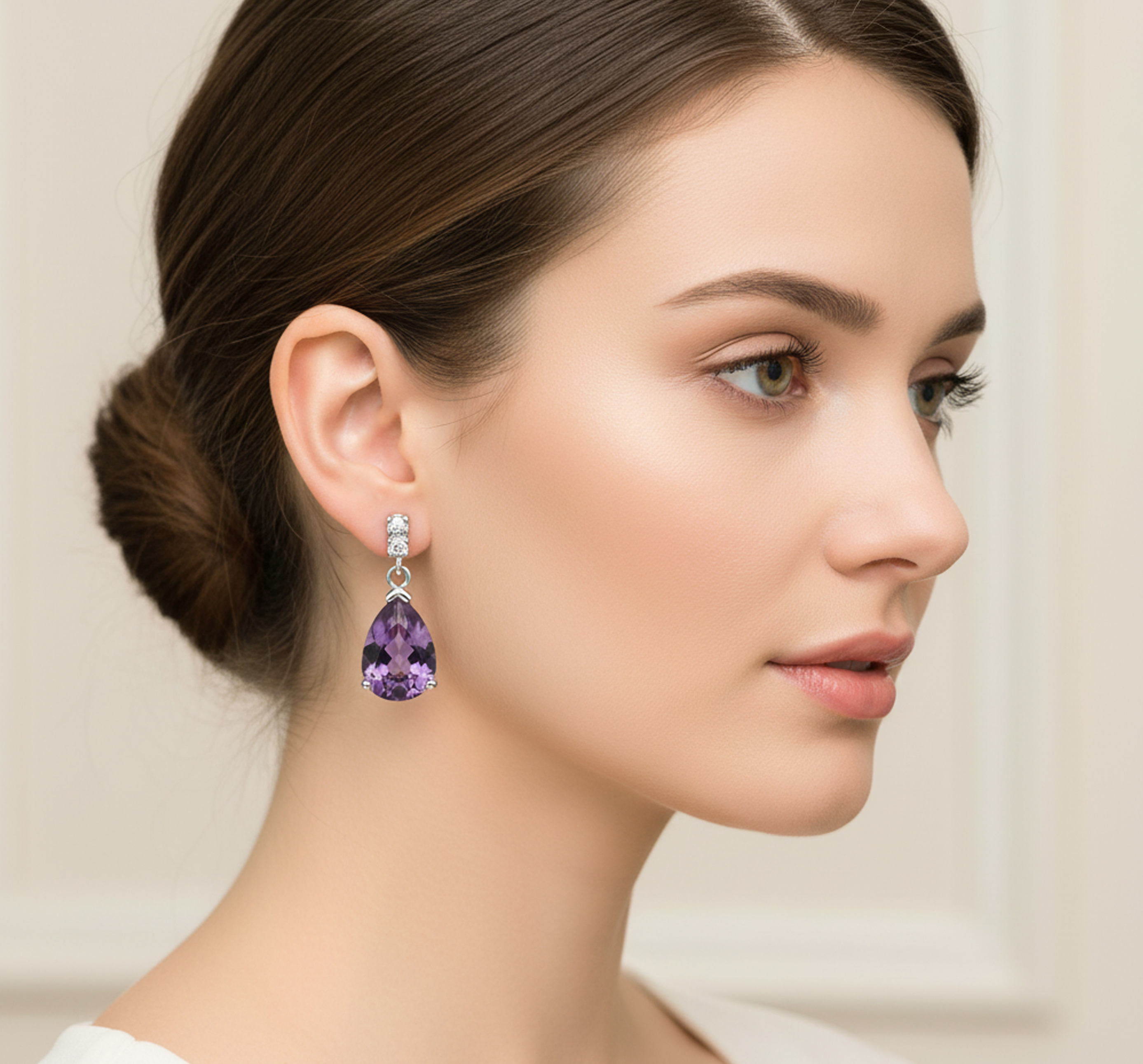 beautiful Amethyst earring