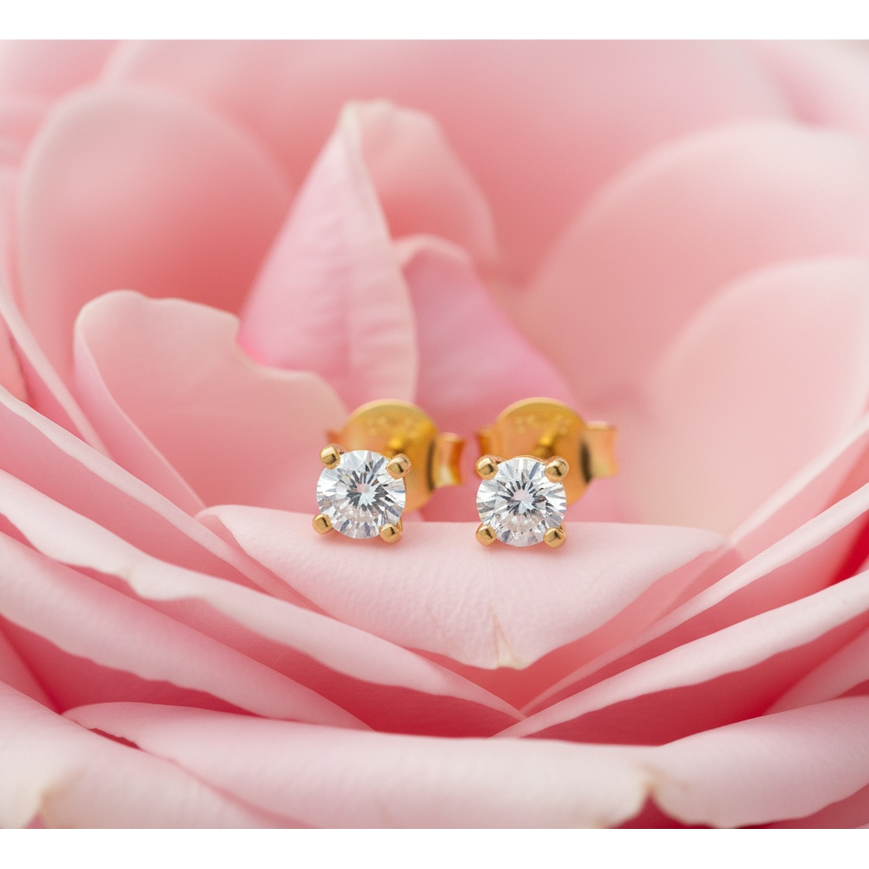 Earring Push With Butterfly